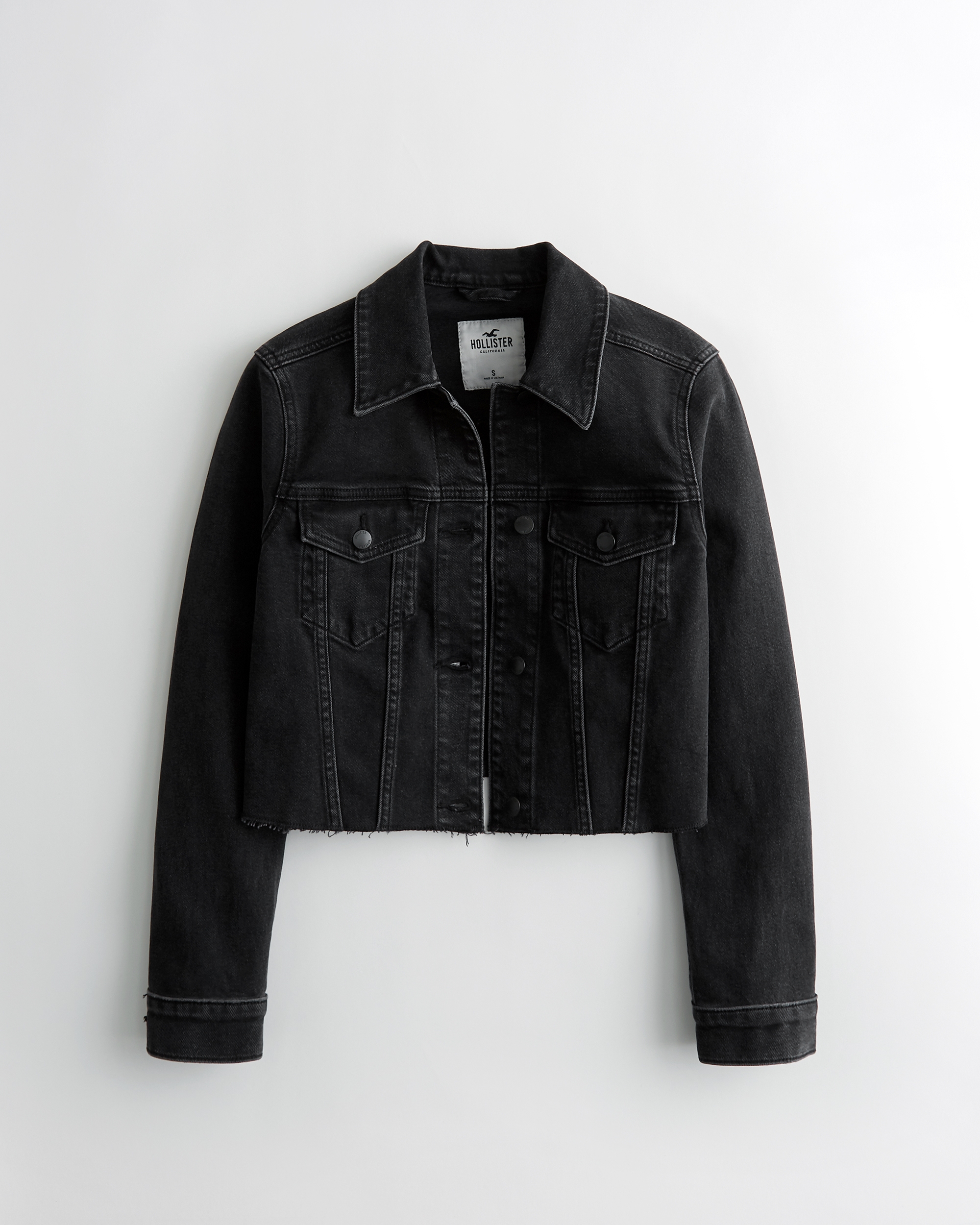 hollister cropped utility jacket