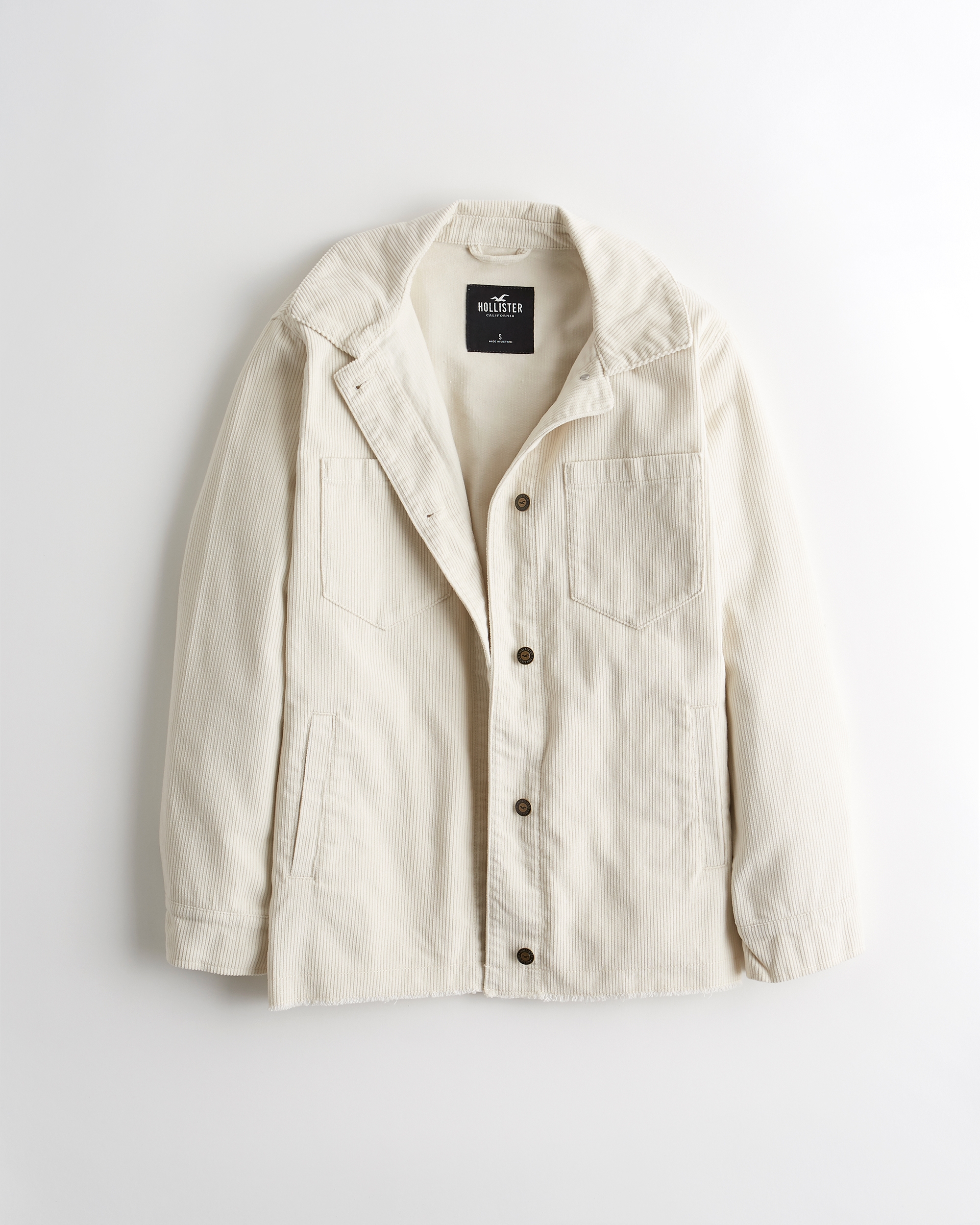 hollister white denim jacket