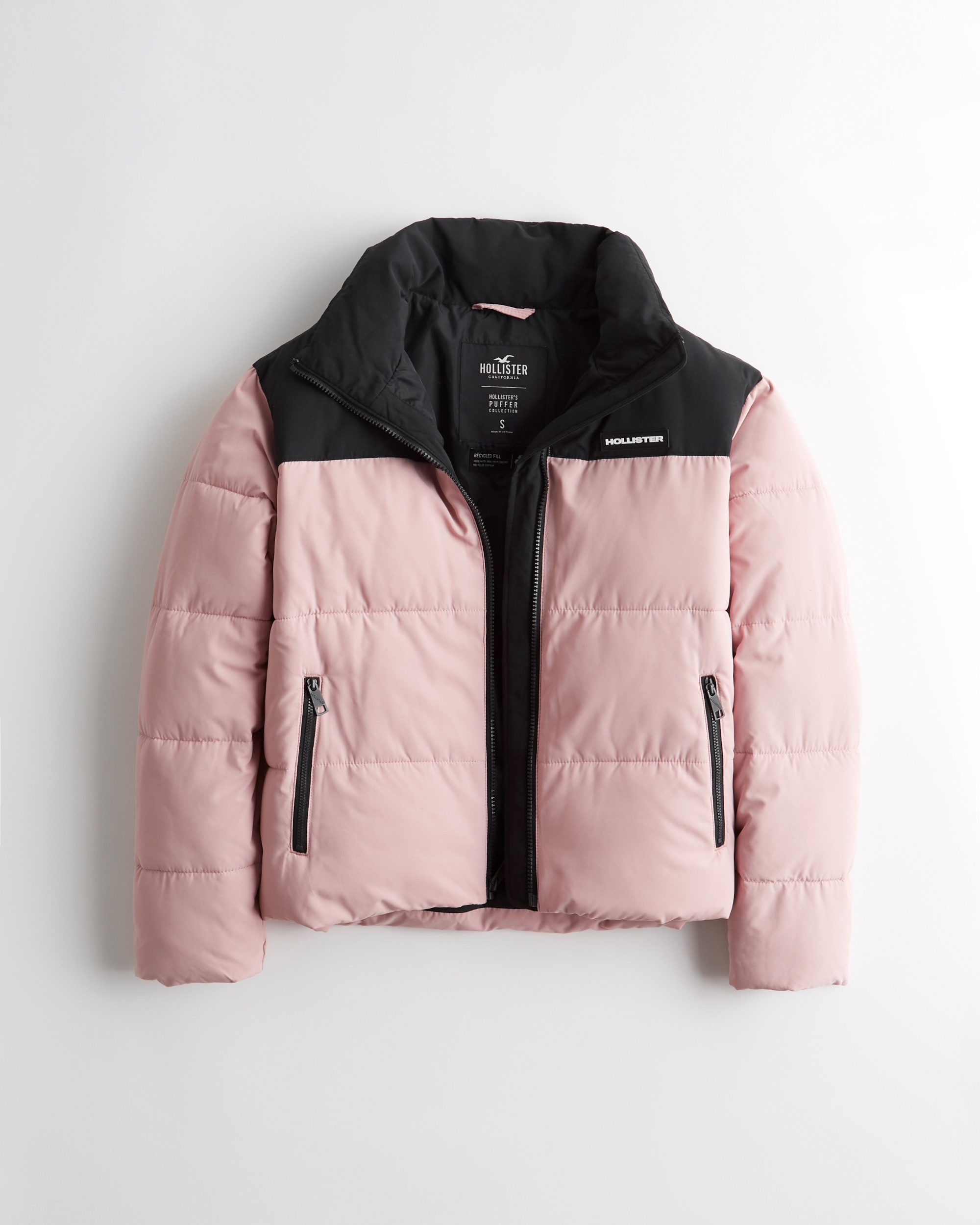 long puffer jacket hollister