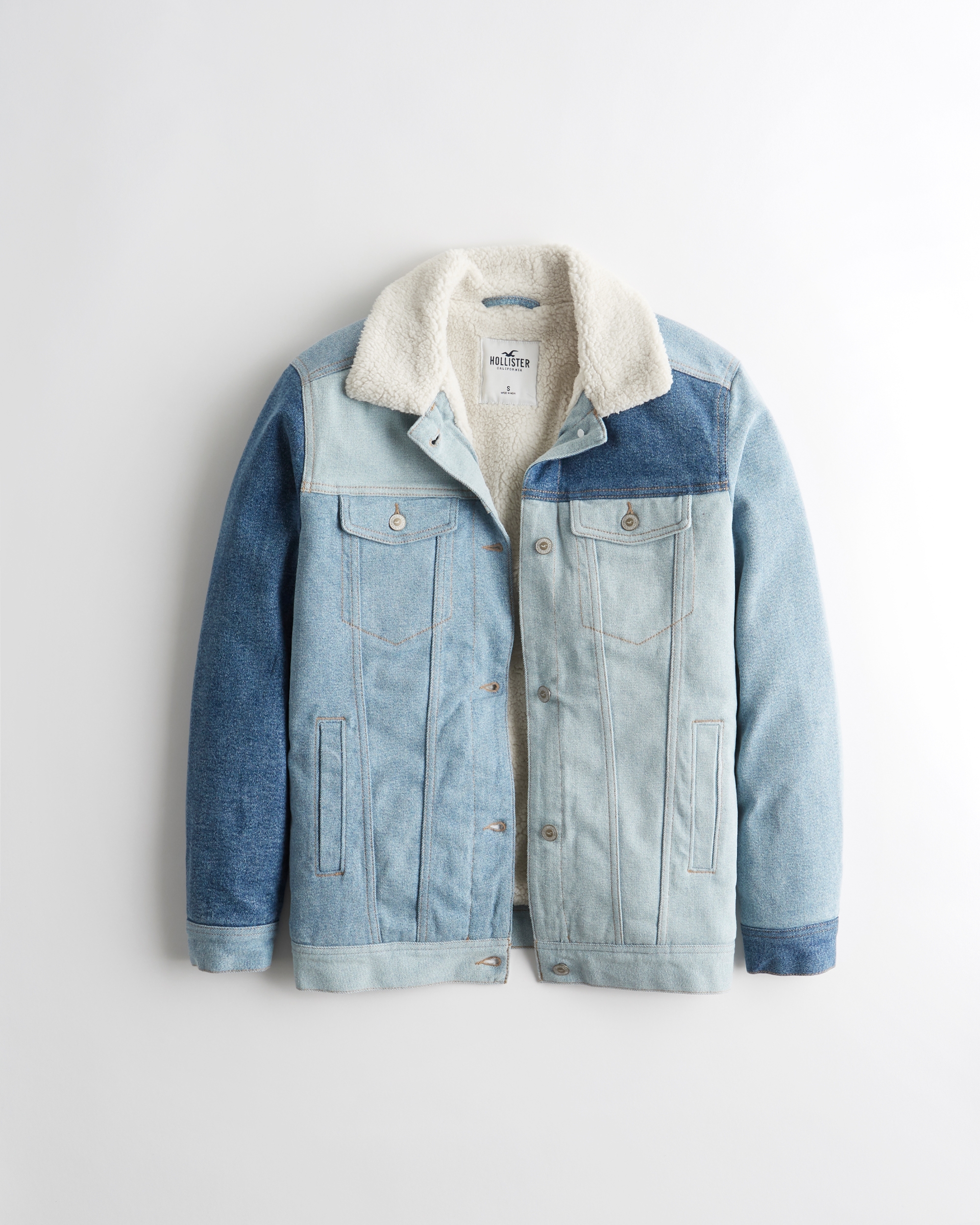 hollister sherpa jean jacket