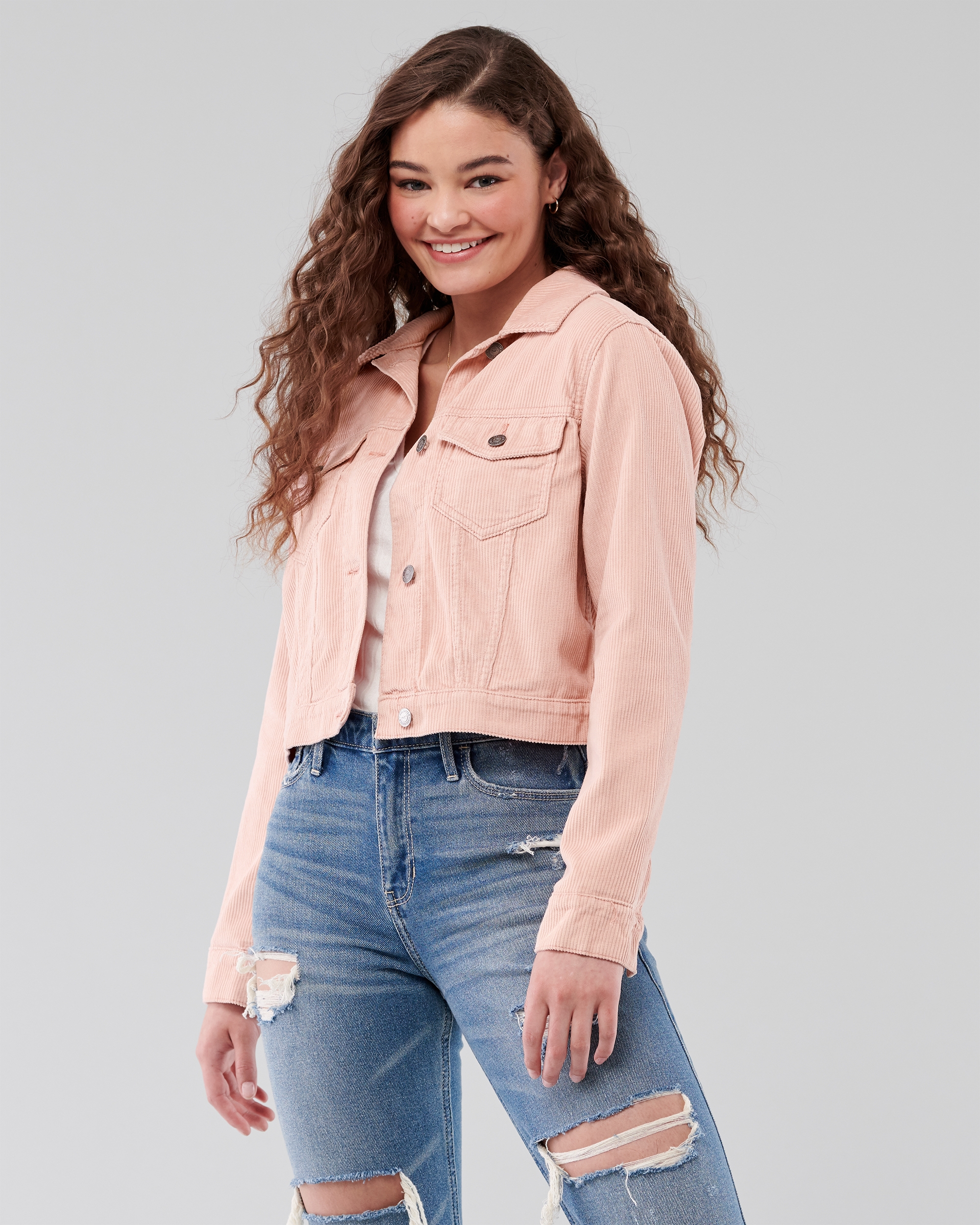 hollister windbreaker pink