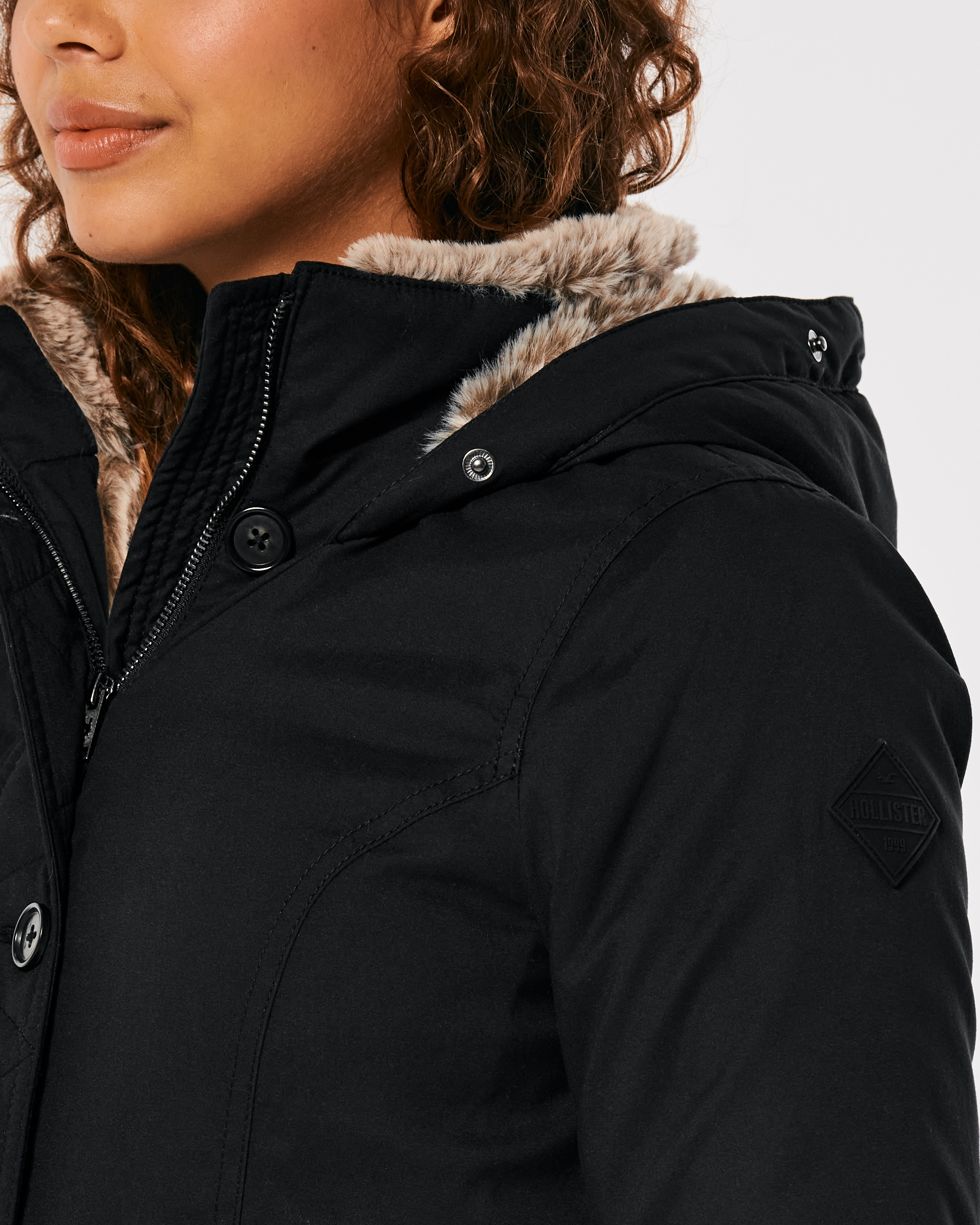 Hollister Faux Fur-Lined Cozy Parka