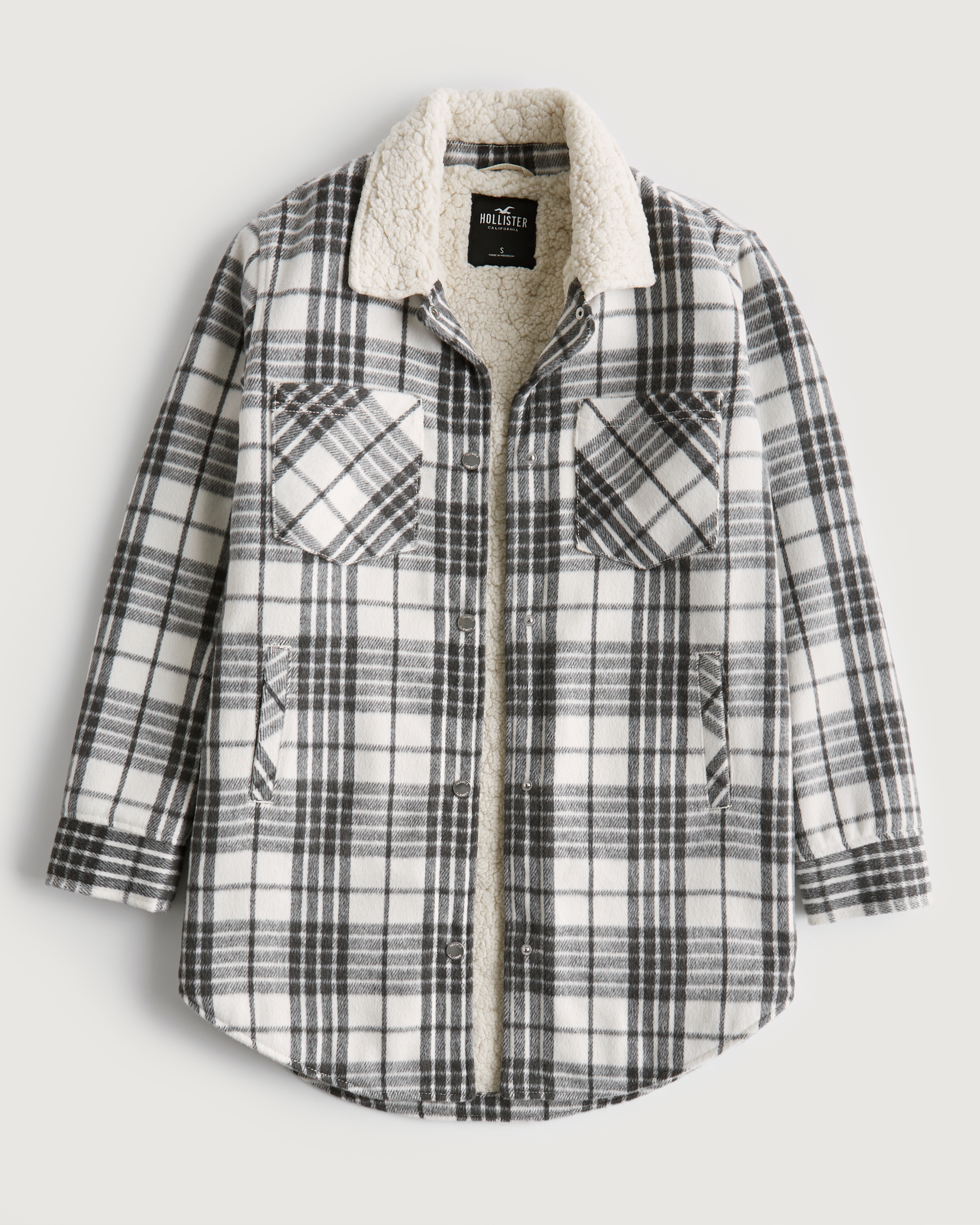 Hollister Sherpa-Lined Flannel Shirt Jacket | Plaza Las Americas