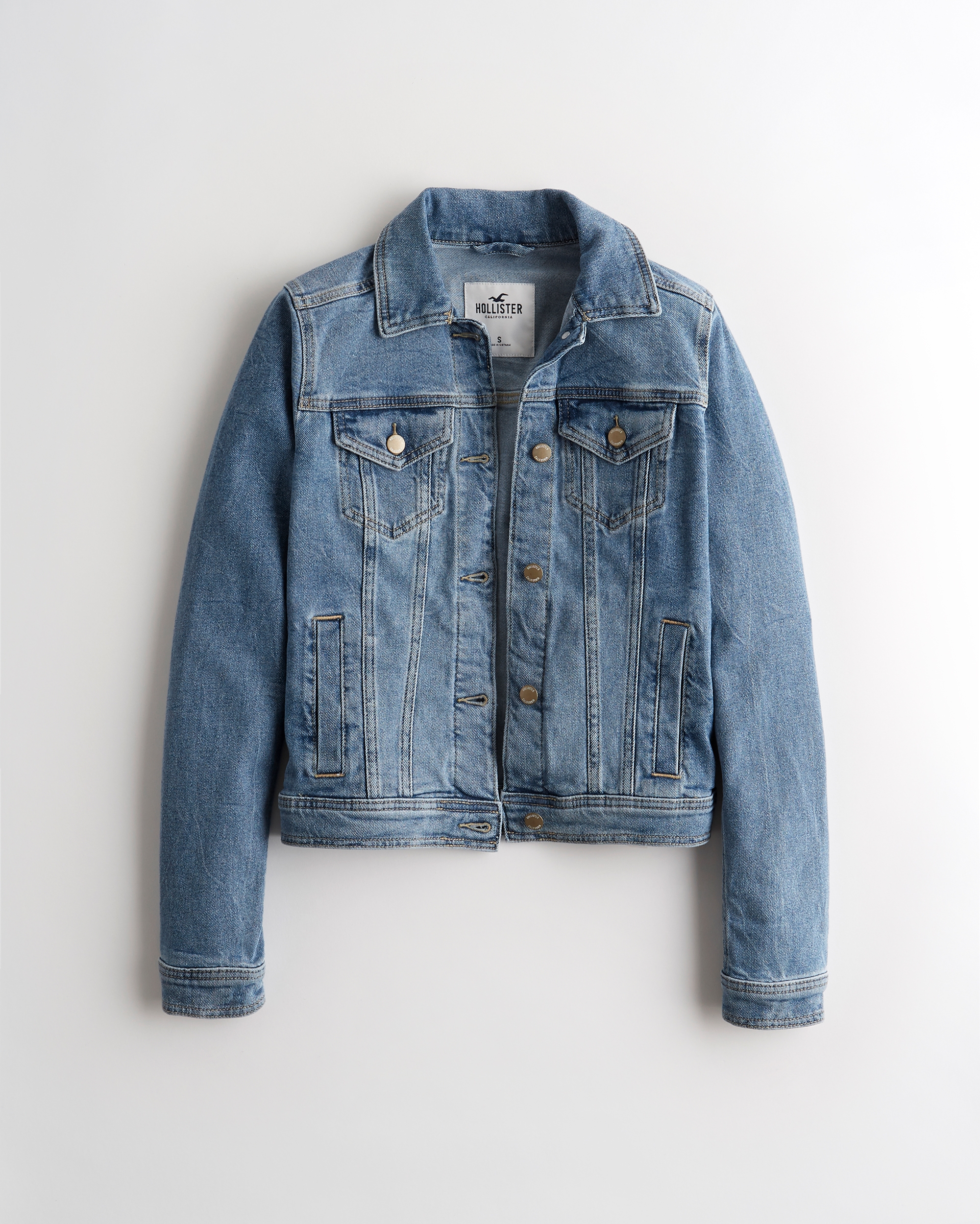 stretch denim trucker jacket hollister