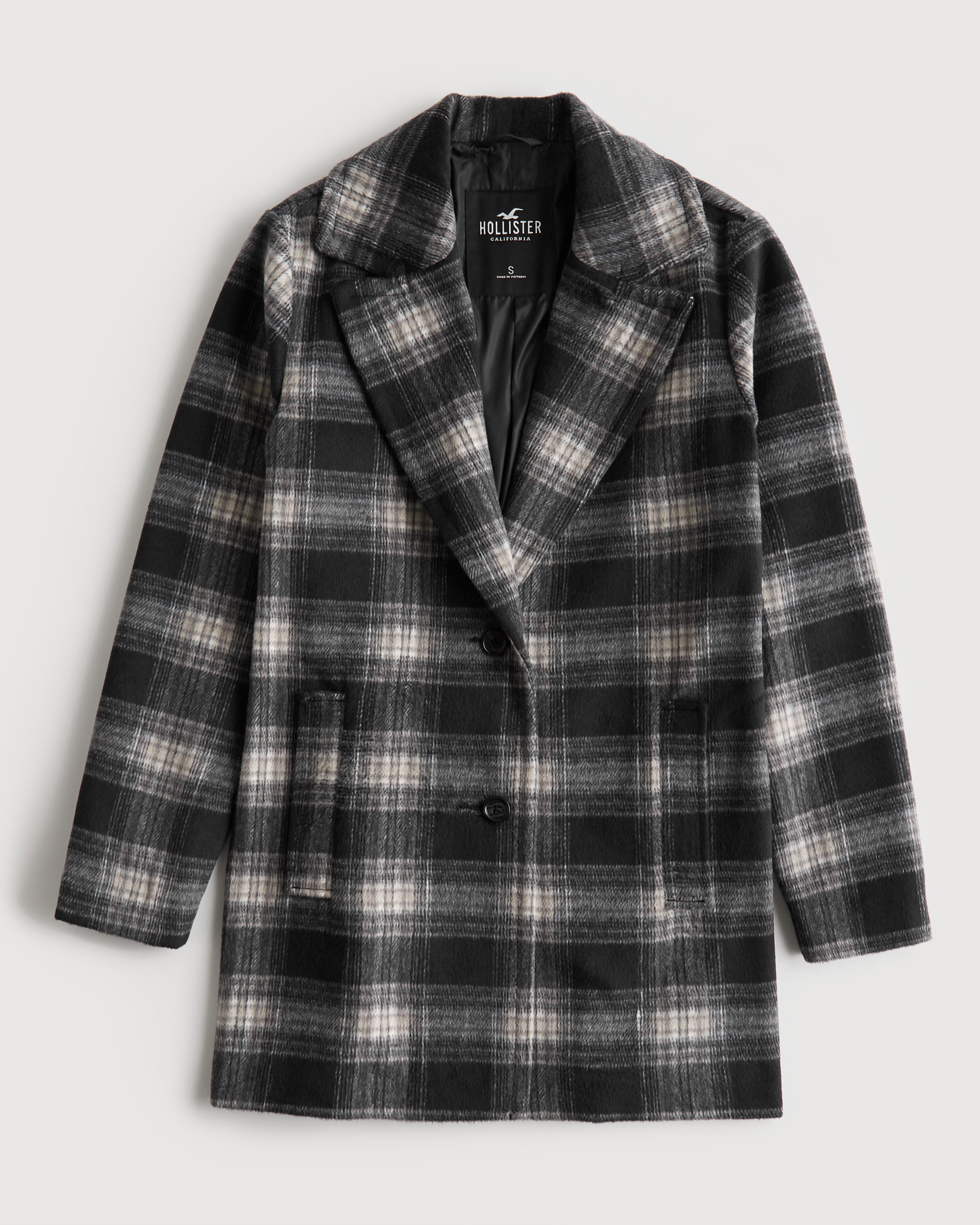 Hollister on sale wool coat