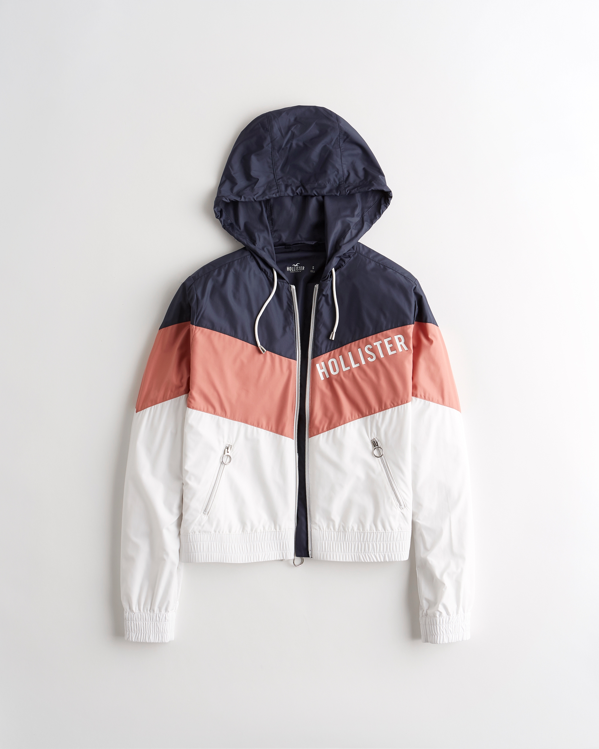 hollister full zip windbreaker