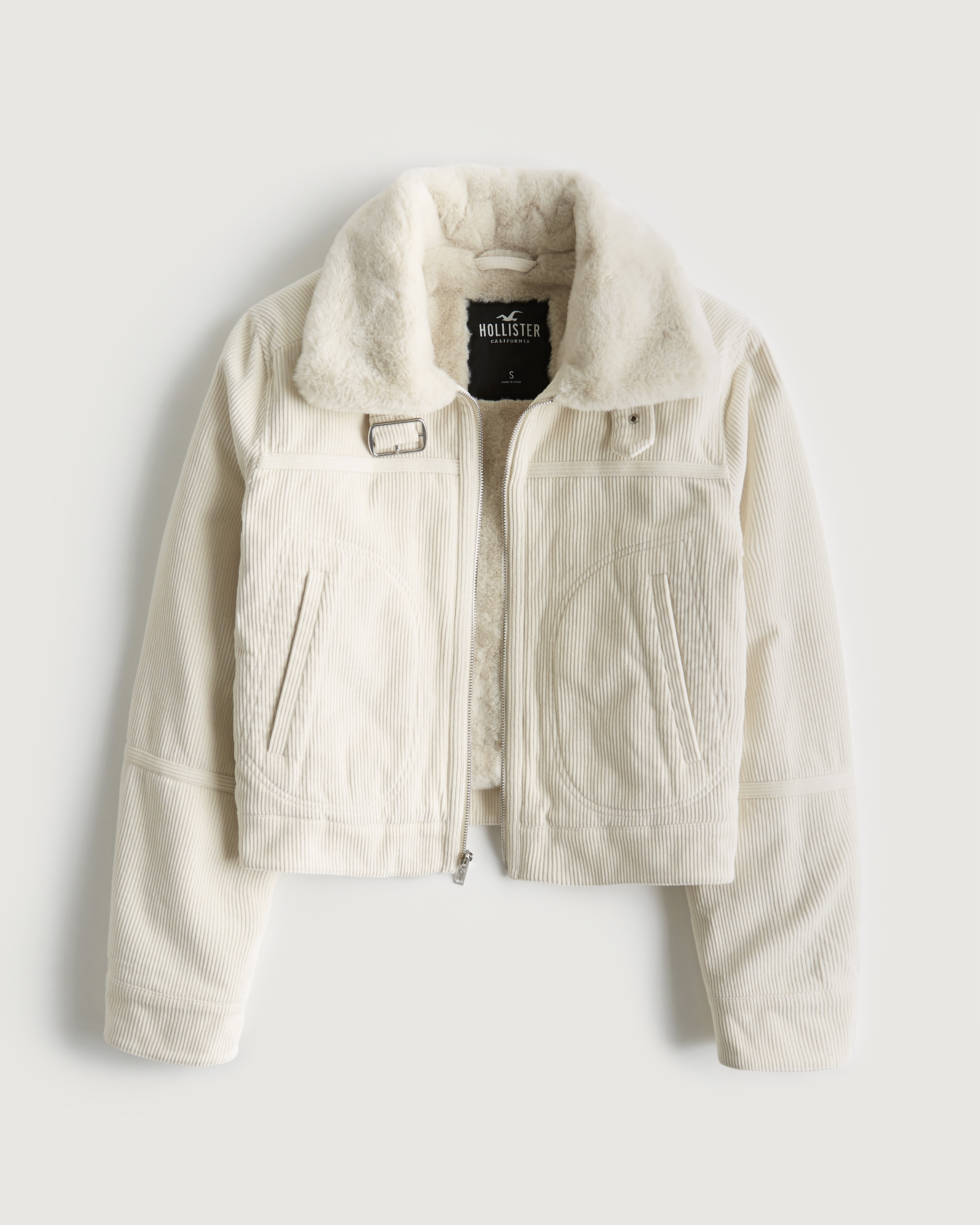 Veste doublée discount fausse fourrure hollister