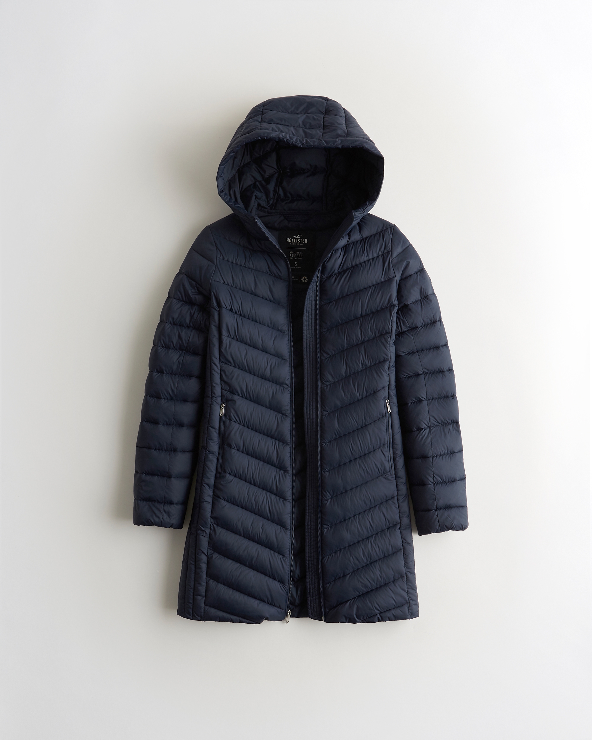 hollister hooded puffer parka