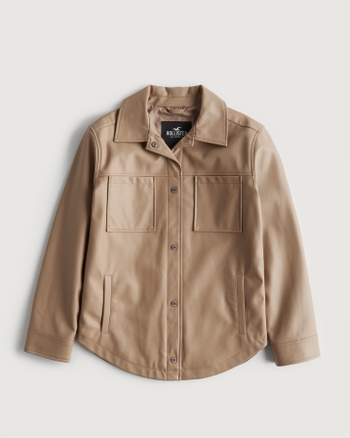 Mujeres Chaqueta de cuero sintético | Mujeres Chaquetas y abrigos