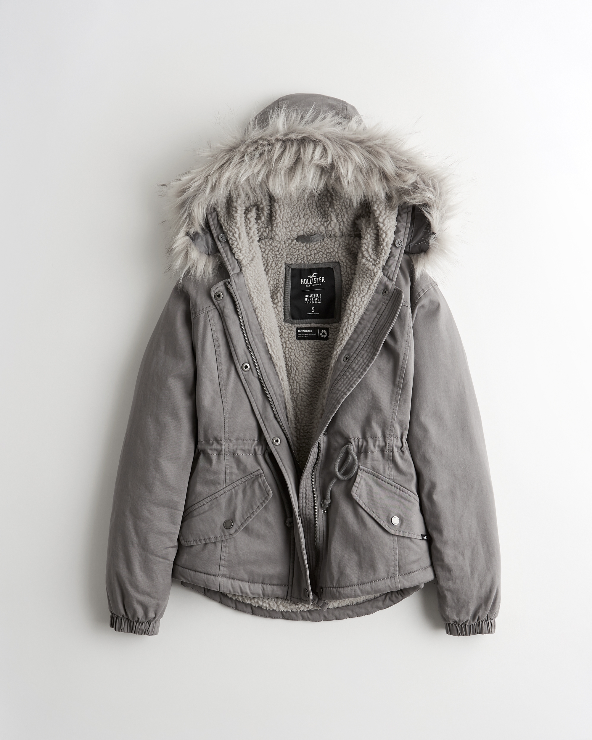 hollister white coat