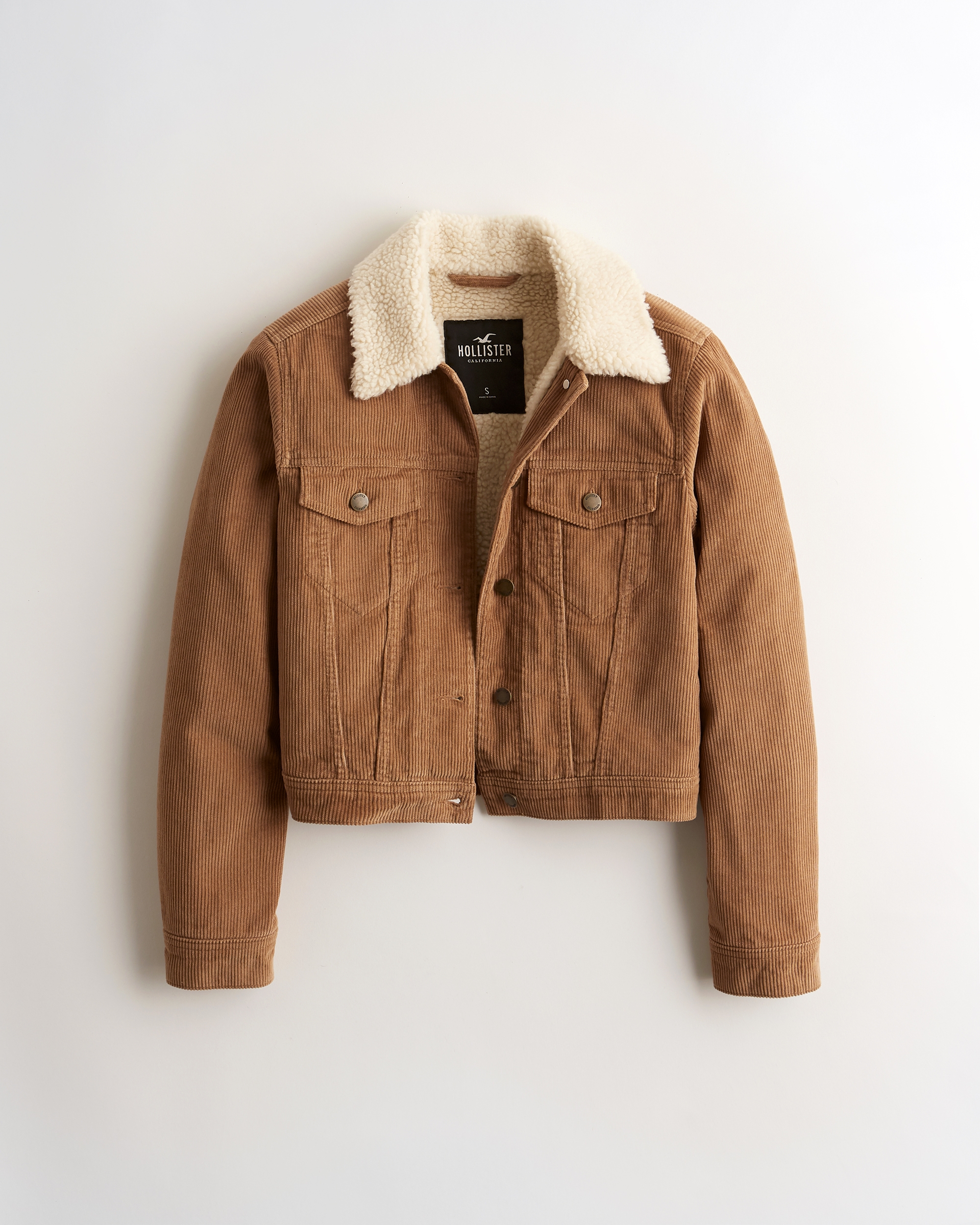 sherpa lined cord jacket