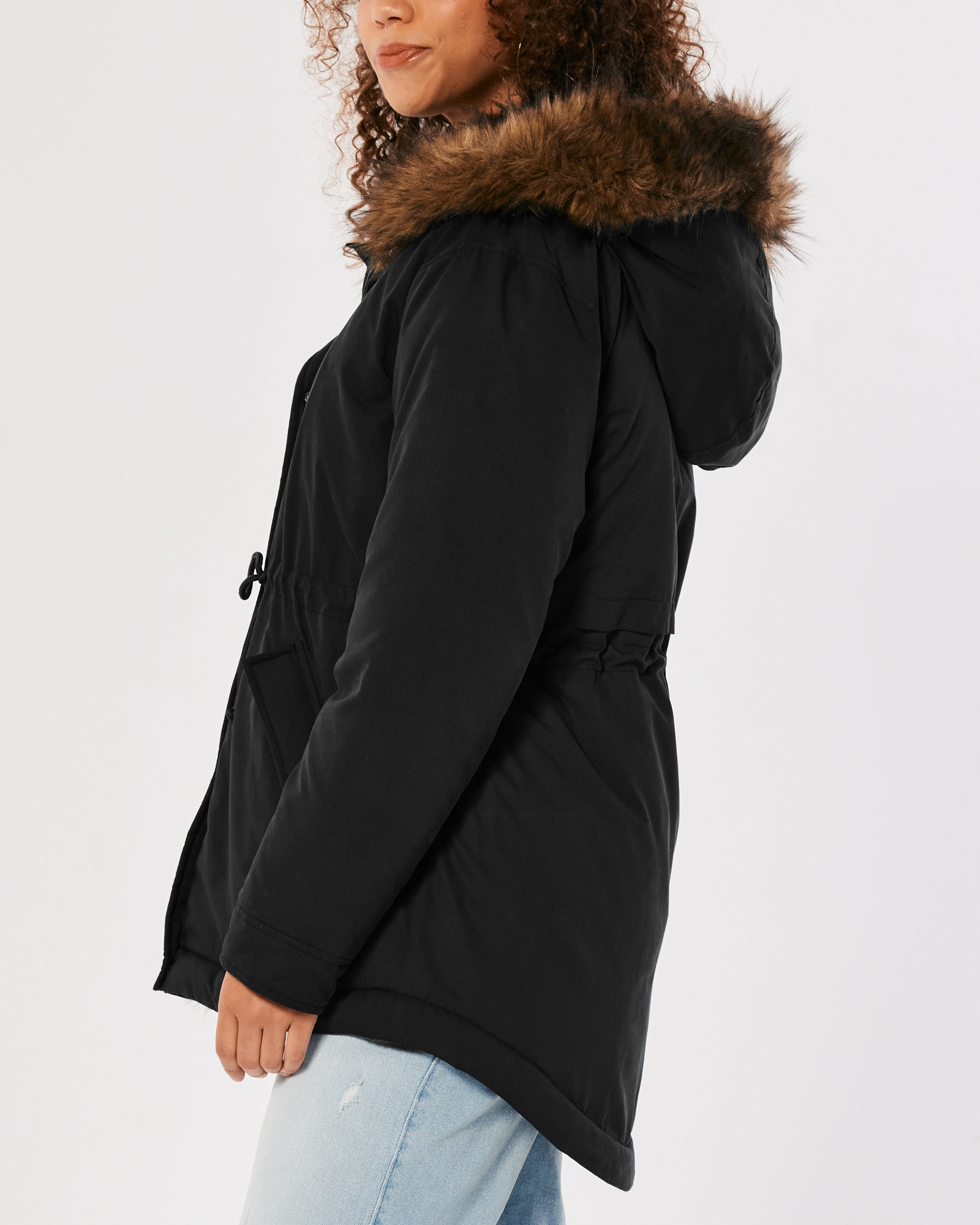 Hollister teddy lined outlet parka