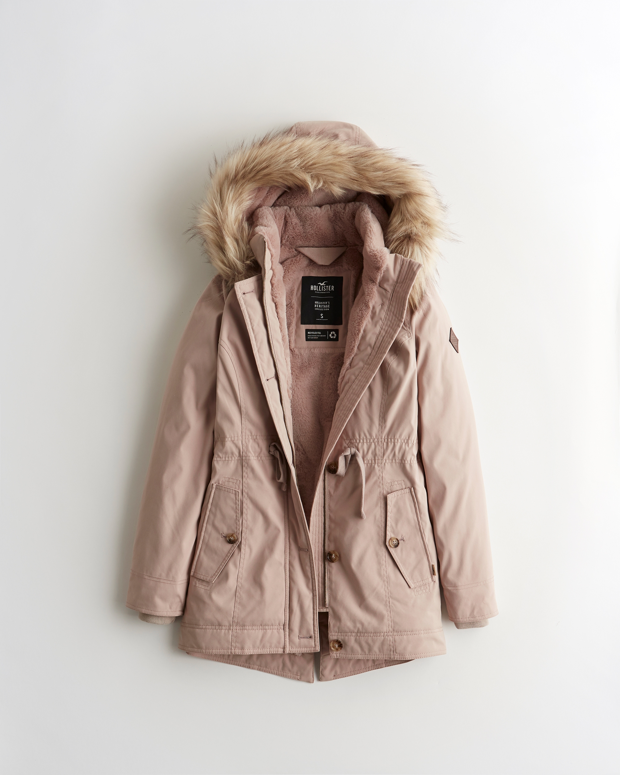 hollister stretch cozy lined parka