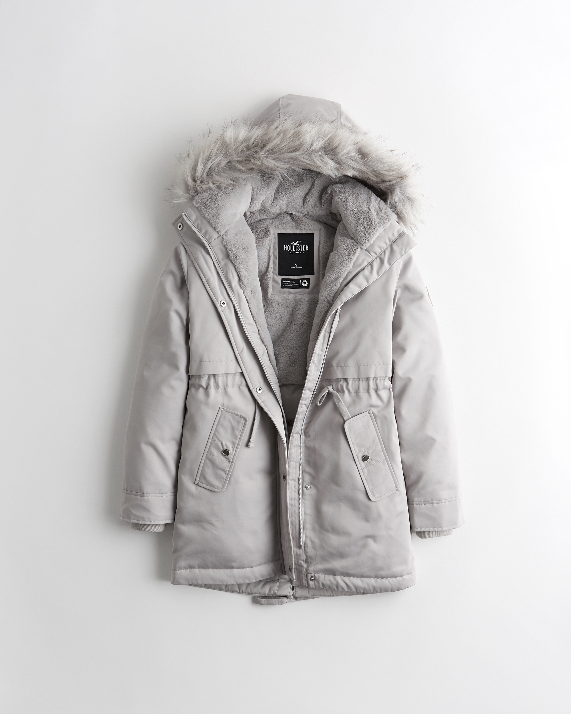 hollister lined parka