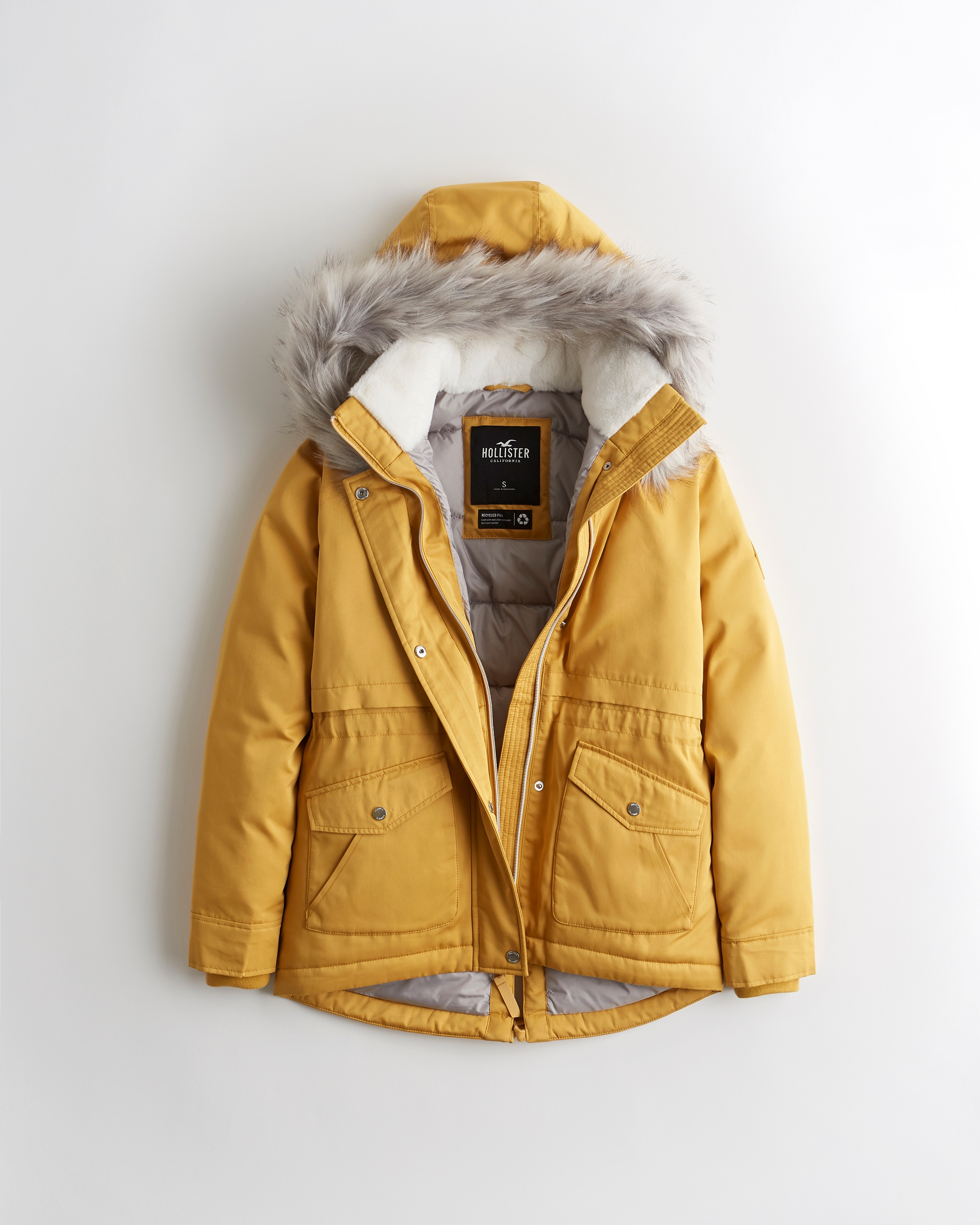 hollister yellow denim jacket