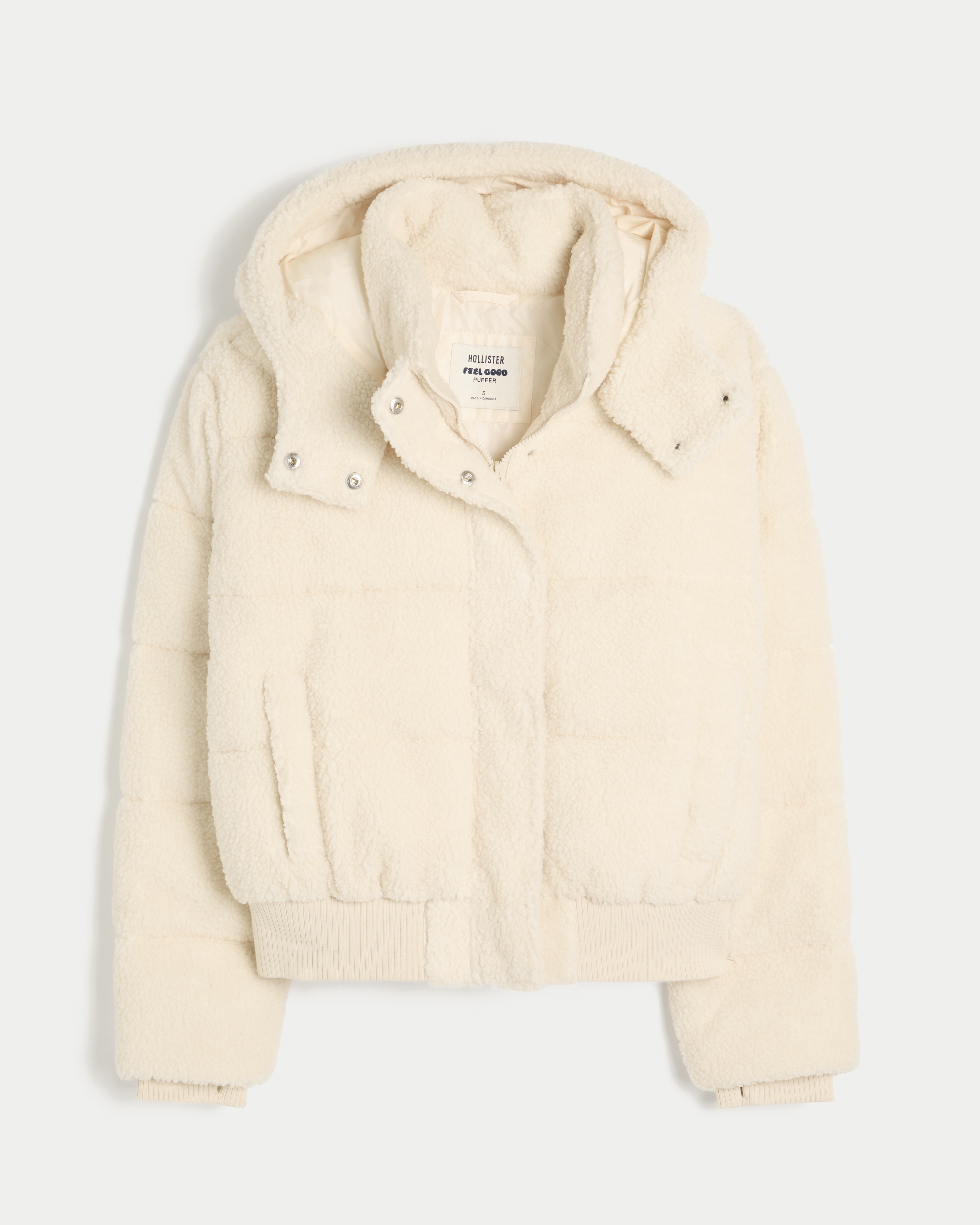 Hollister Feel Good Sherpa Puffer Jacket