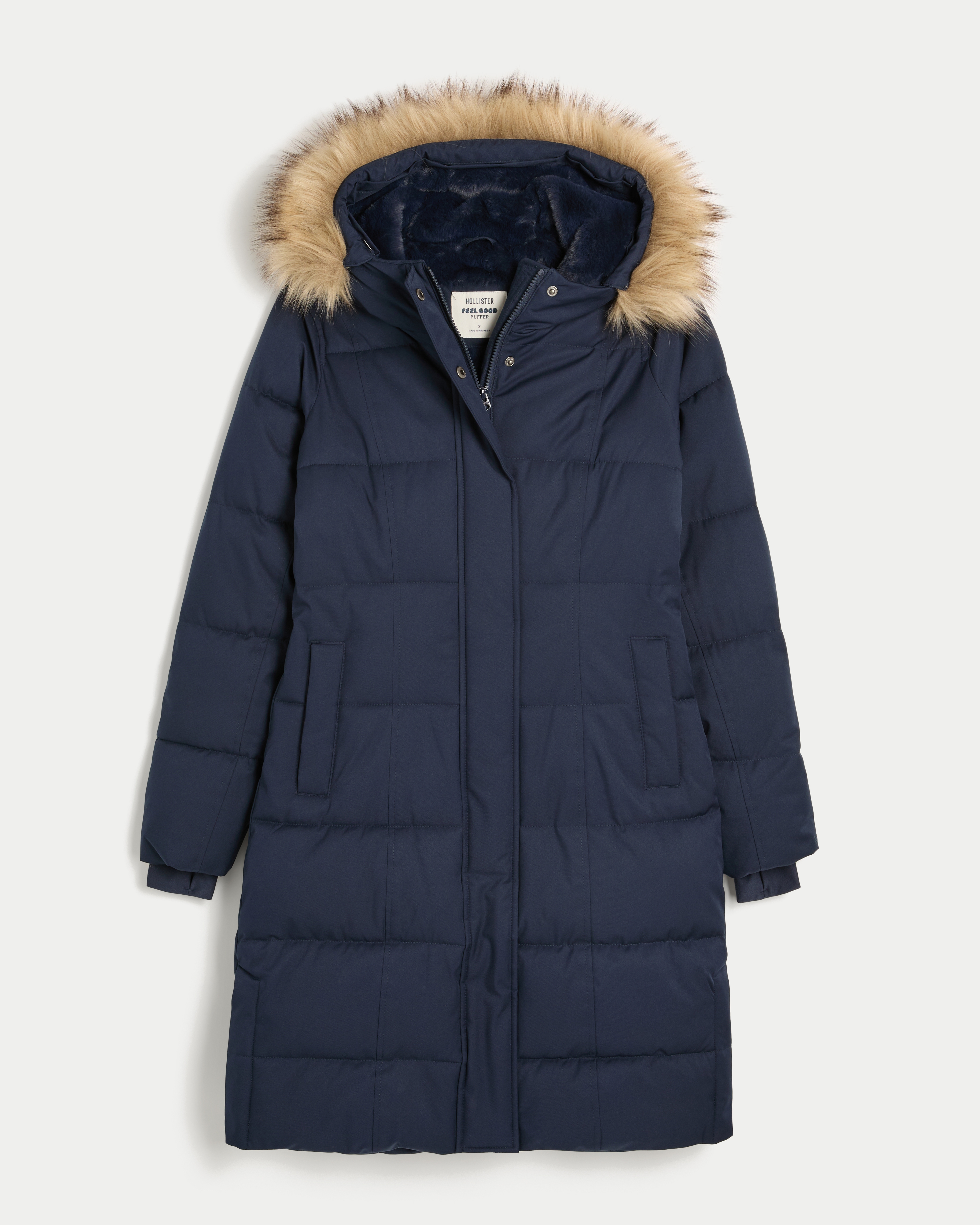 Hollister Feel Good Parka In Blue