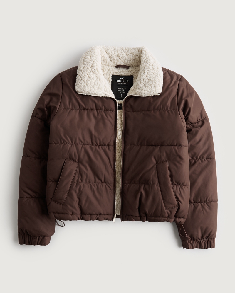 Women's Sherpa-Lined Puffer Jacket