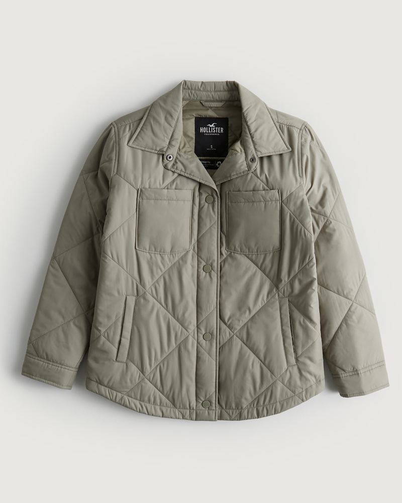 Women's Quilted Shirt Jacket Women's Sale