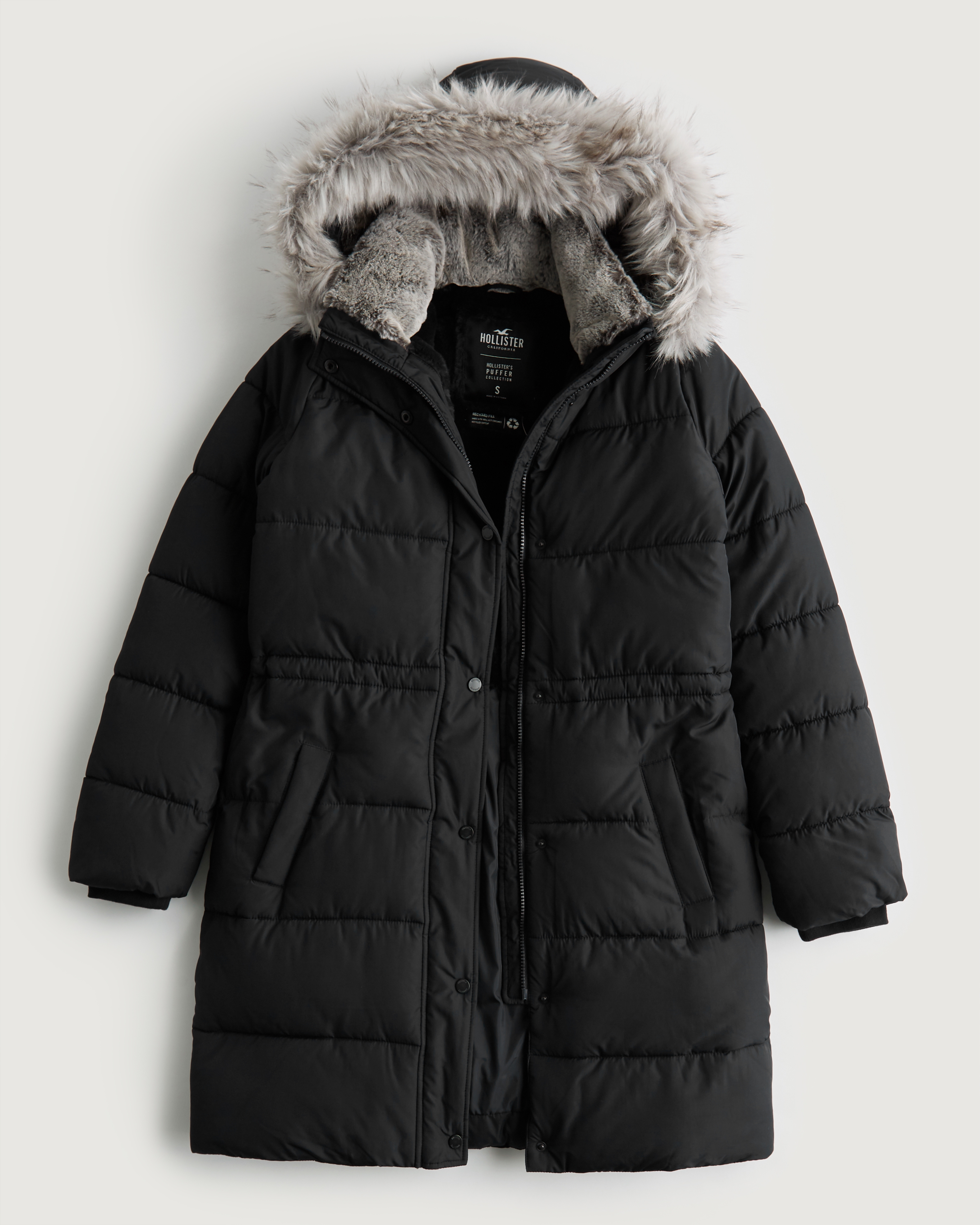 Hollister Faux Fur-Lined Puffer Parka