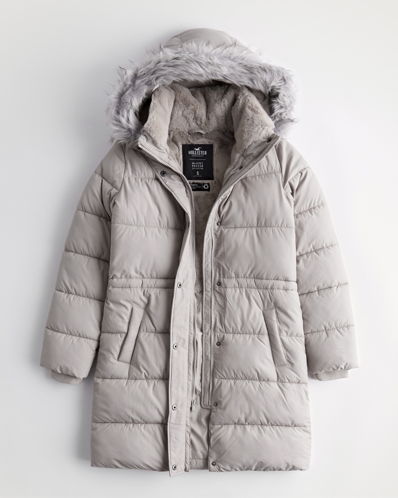 Women's Faux FurLined Puffer Parka Women's