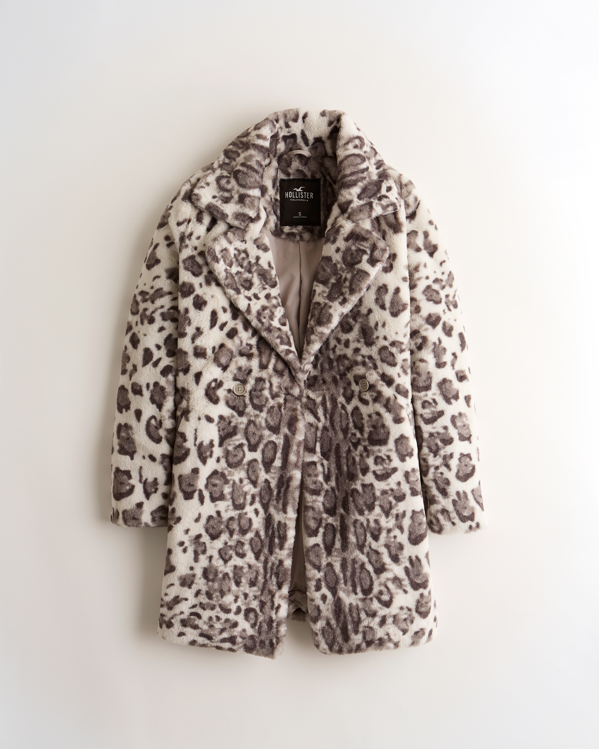 hollister faux fur coat