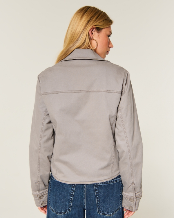 Double-Breasted Twill Jacket, Driftwood view 2