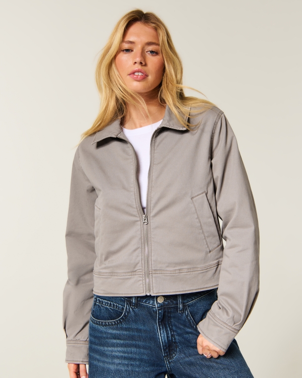 Classic Twill Jacket, Driftwood view 1