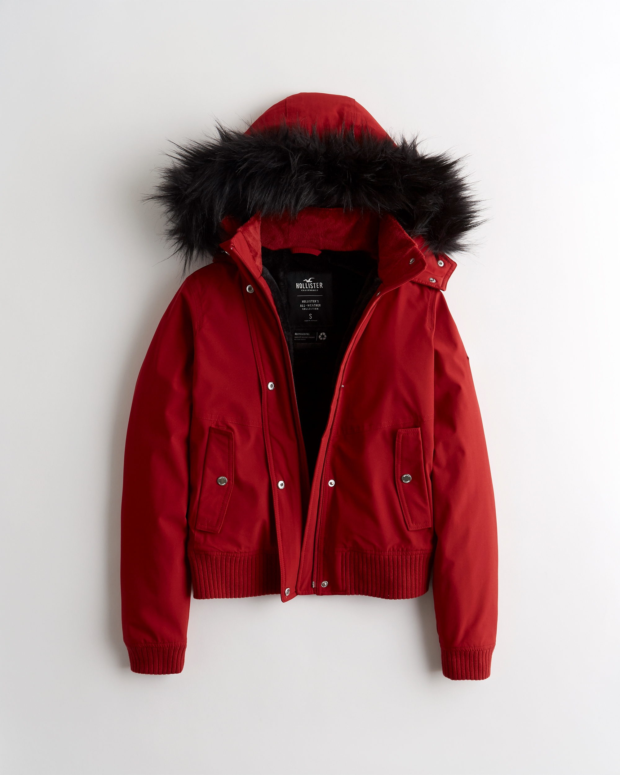 hollister red jacket