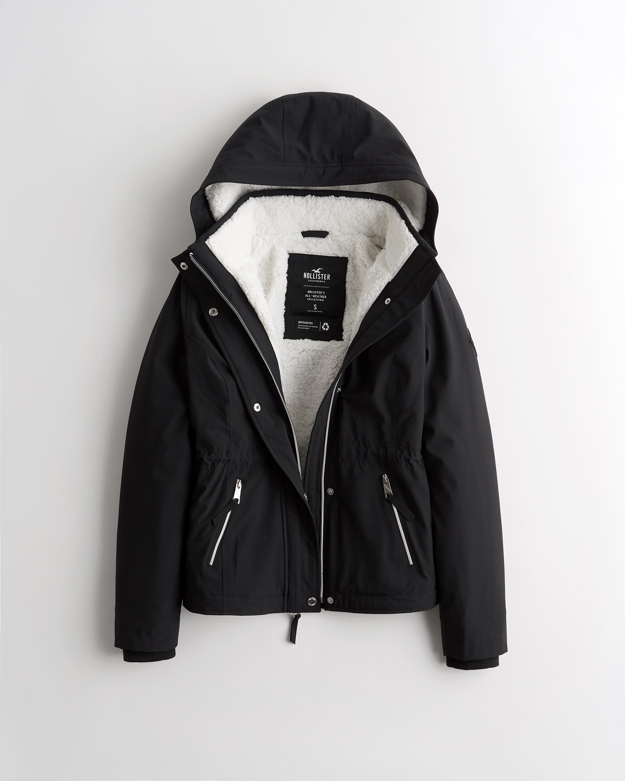 hollister black jacket womens