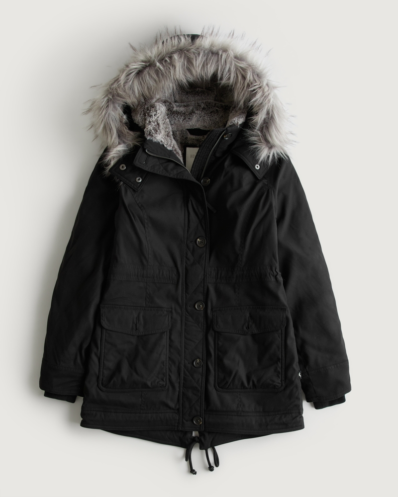 Mujeres Faux FurLined Parka Mujeres Sets semanales