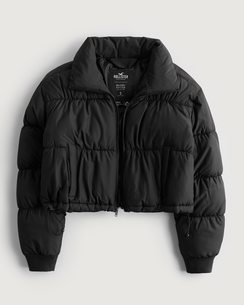 Hollister long hot sale puffer jacket