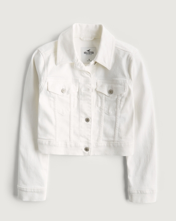 Hollister white on sale jean jacket