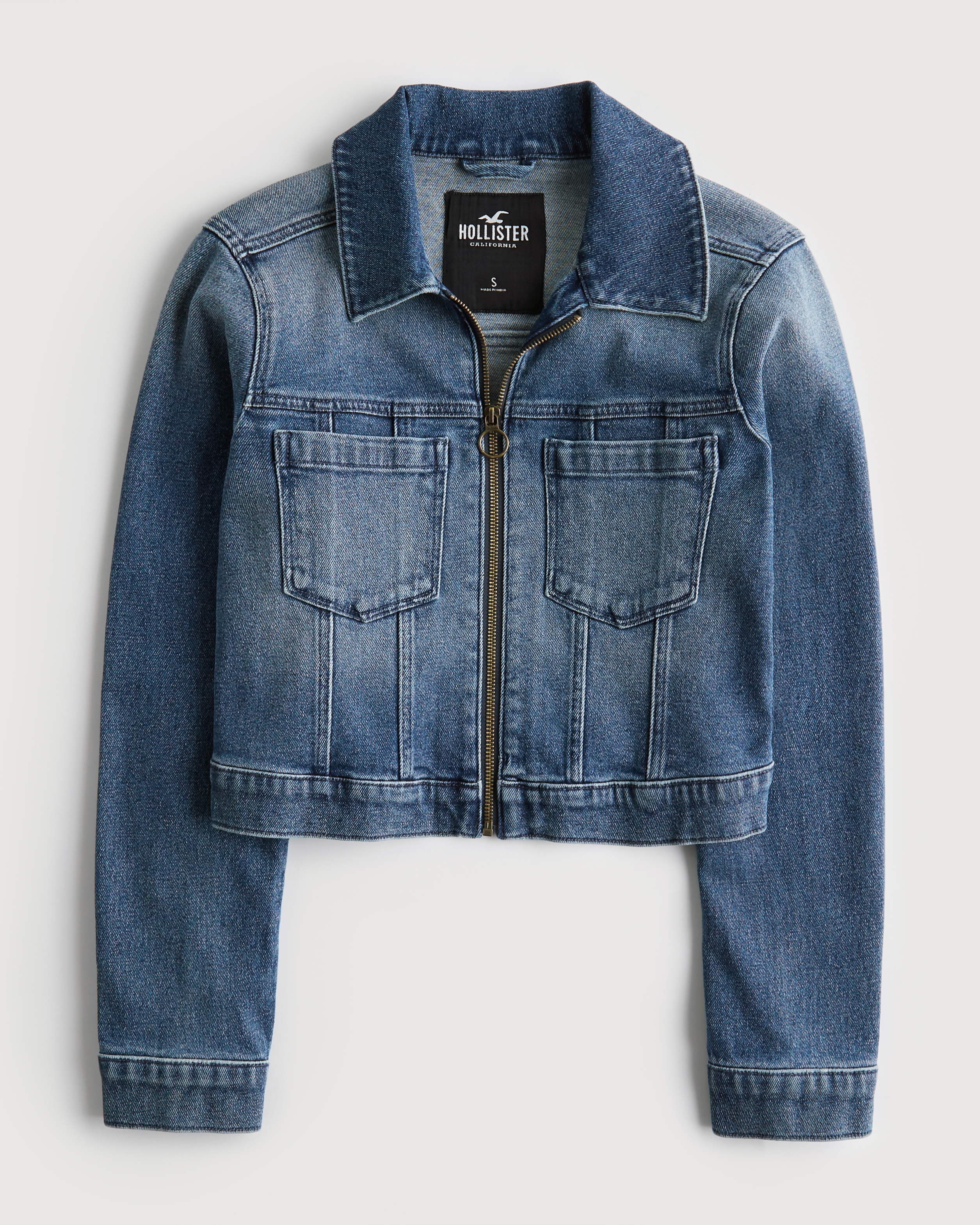 Hollister on sale cropped jacket