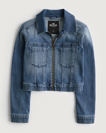 Hollister jean jacket womens sales