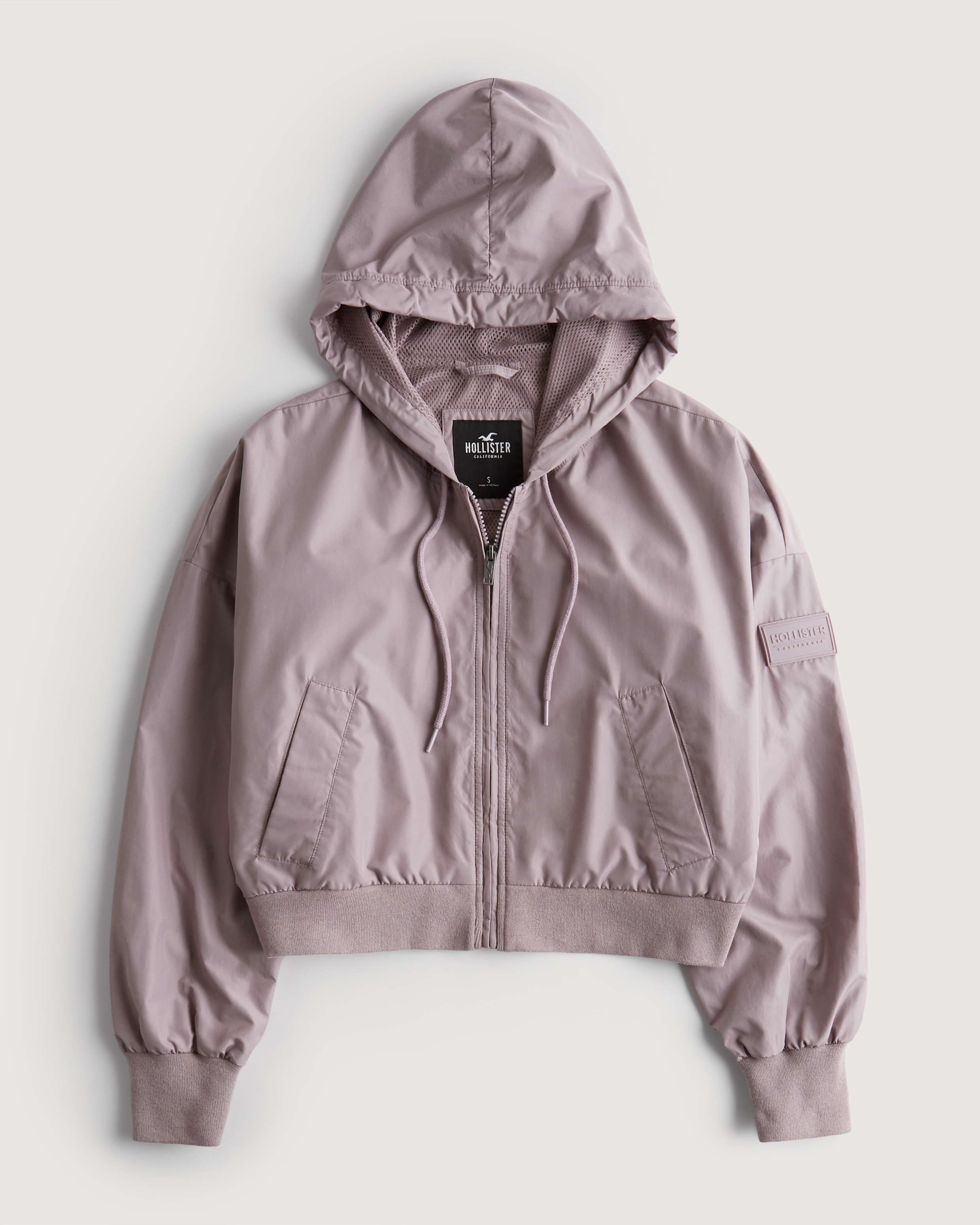 Hollister hooded 2024 bomber jacket