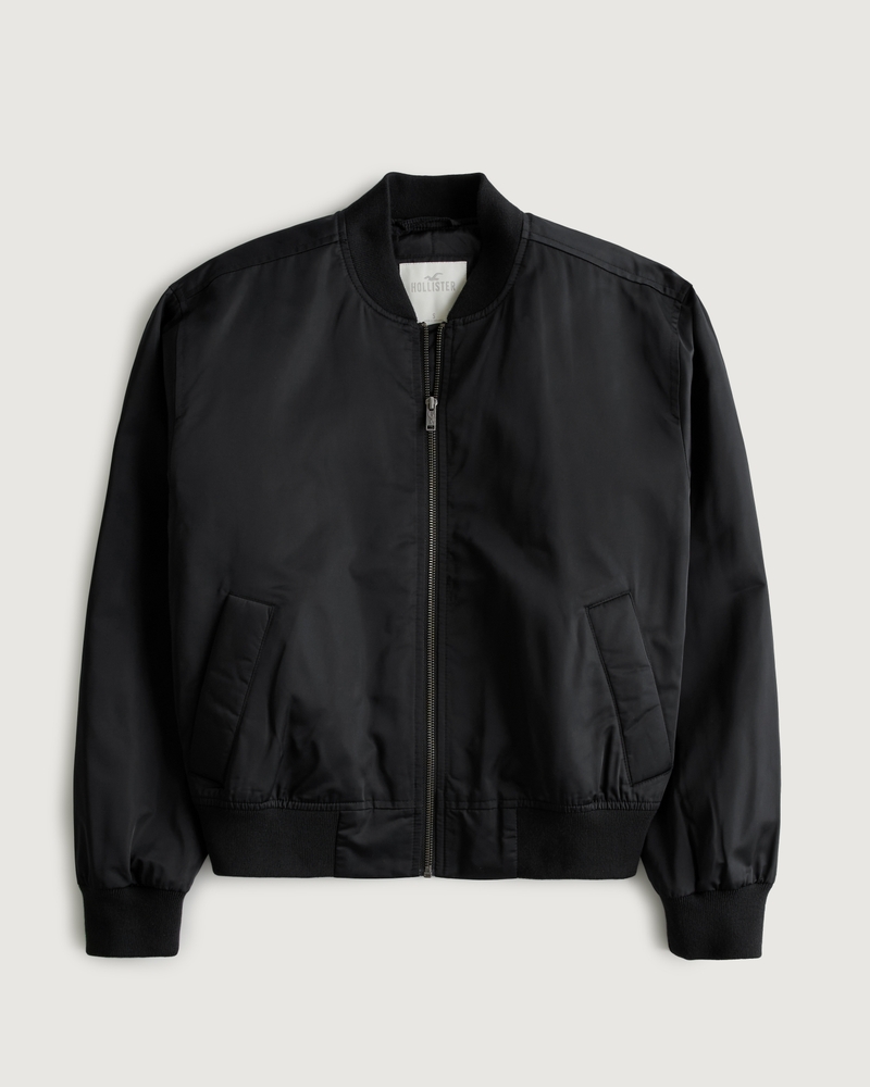 Women's Full-Zip Bomber Jacket | Jackets & | HollisterCo.com