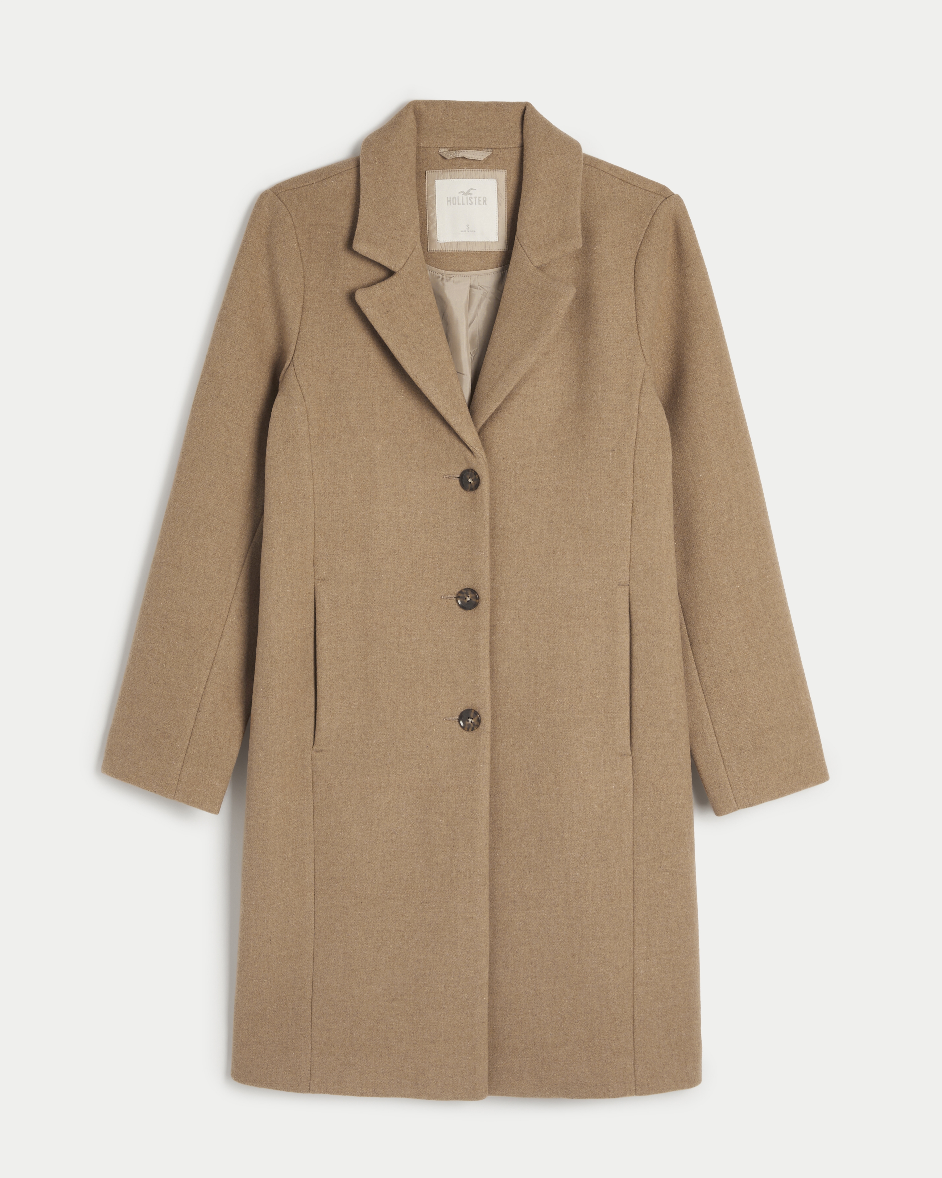 Hollister shop wool coat