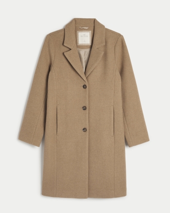 Hollister wool blend coat store