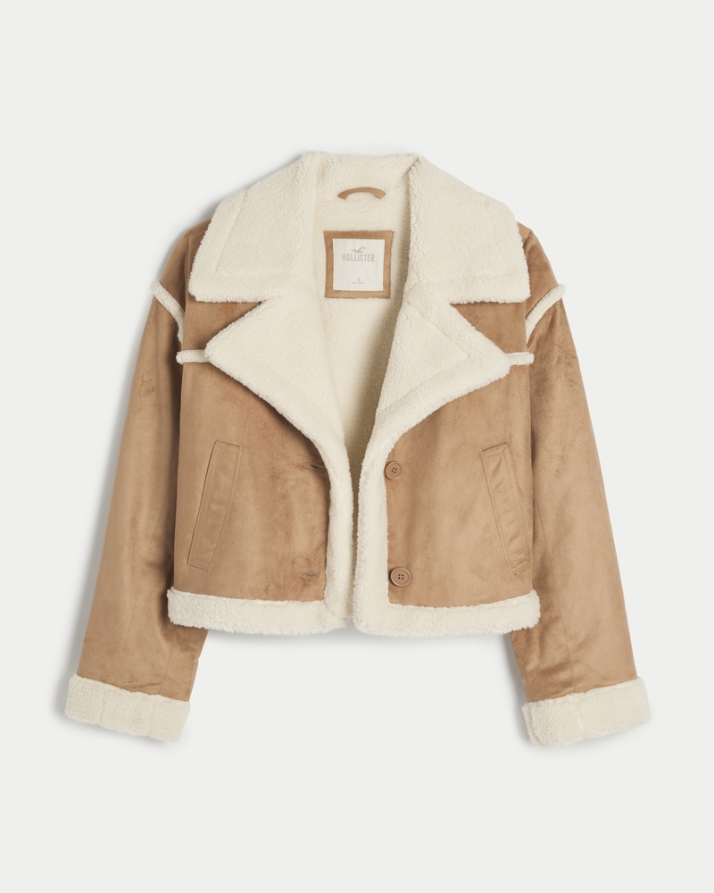 Hollister store shearling jacket