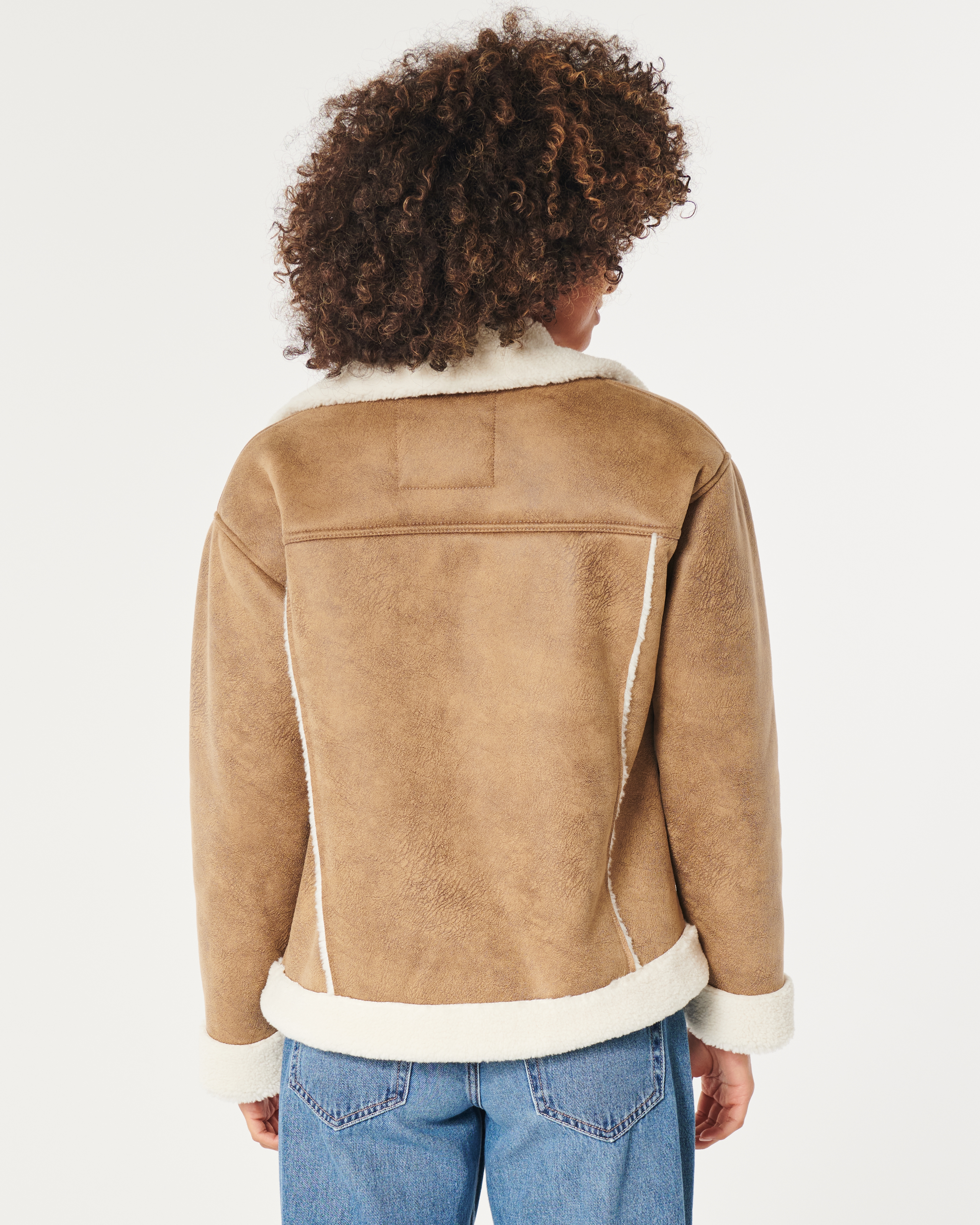 Hollister suede shop jacket