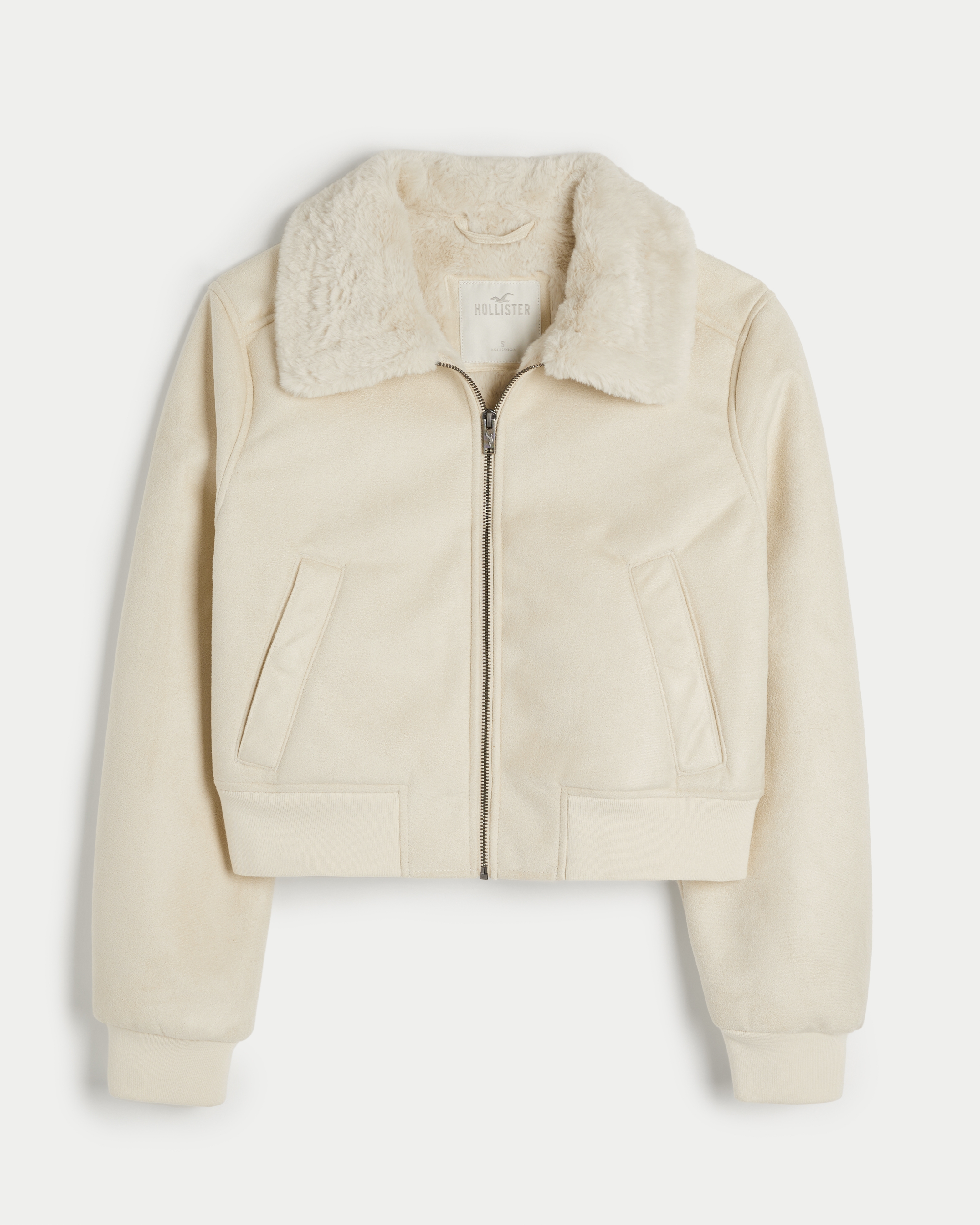 Cozy lined bomber 2025 jacket hollister