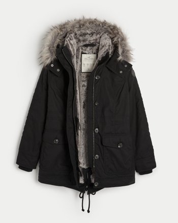 Cozy lined down parka hollister outlet