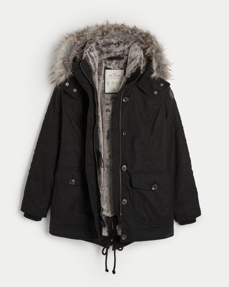 Women s Faux Fur Lined Cozy Parka Women s Clearance HollisterCo