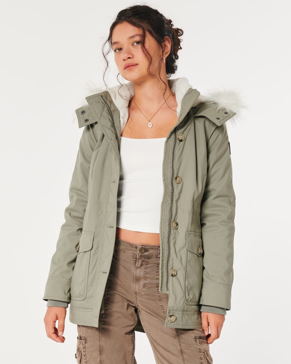Hollister Teddy Lined Parka Blue Size M - $65 (53% Off Retail