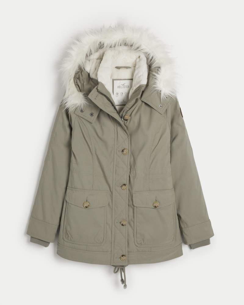 Women's Faux Fur-Lined Cozy Parka