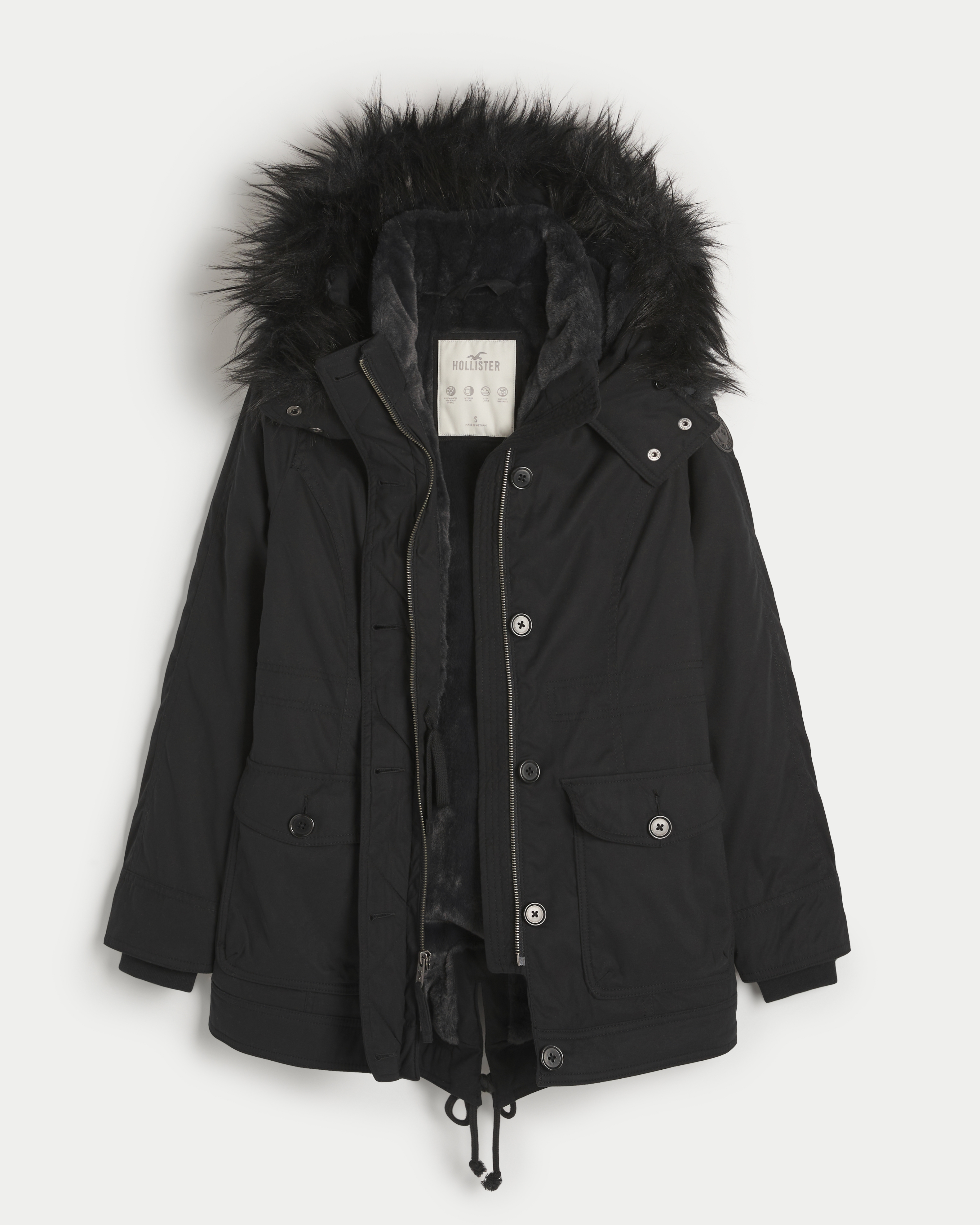 Hollister cozy lined down on sale parka