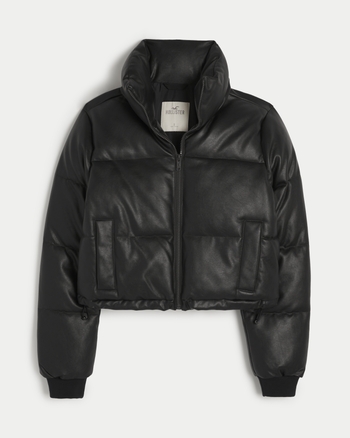 Hollister leather jacket with hood hotsell