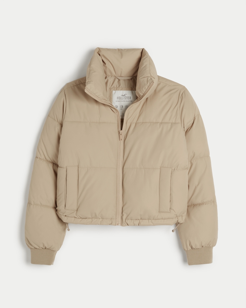 Hollister puffer hot sale coats