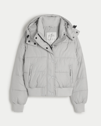 Hollister Puffer Jacket White - $31 (69% Off Retail) - From Maria